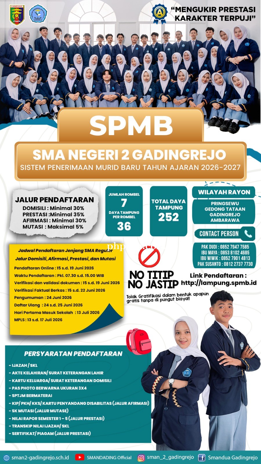 SPMB SMA NEGERI 2 GADINGREJO TAHUN AJARAN 2026/2027